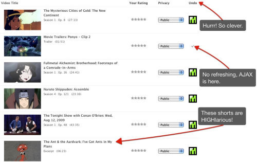 Screenshot of Hulu - Queue On The History Page 1.6.0